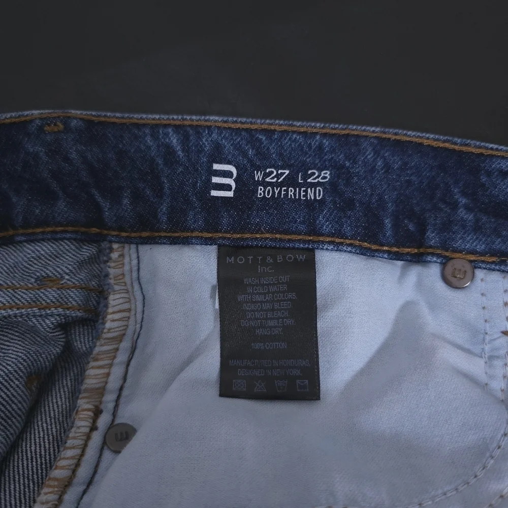 Mott & Bow Boyfriend Jeans Size W27 L28 100% Cotton